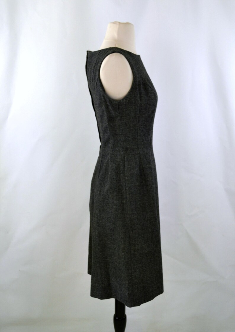 1960s Sleeveless Gray Wool Tea Length Dress by Joan Miller - Etsy