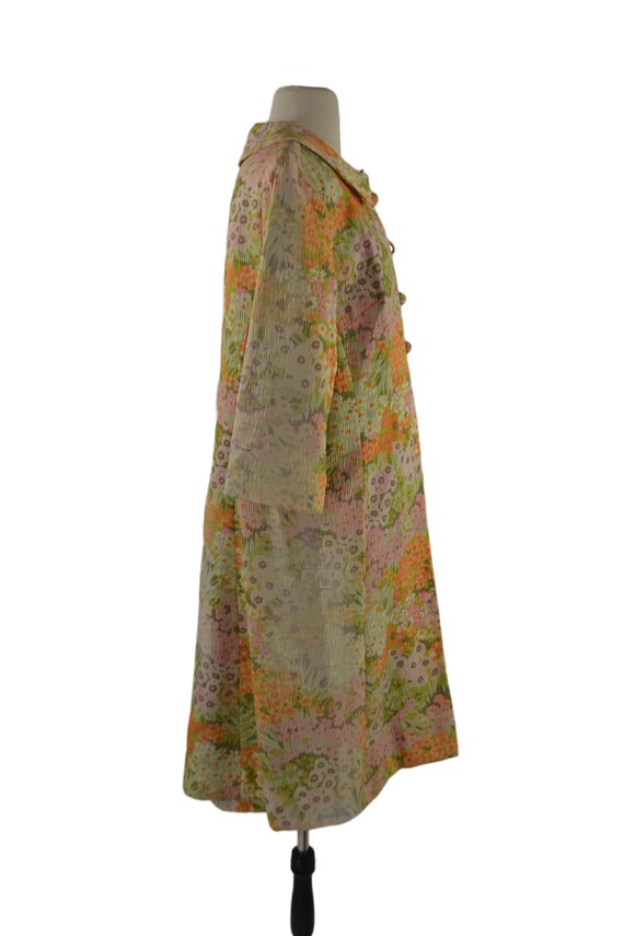 1960s Pastel Floral Dress and Jacket Set by Franc… - image 3