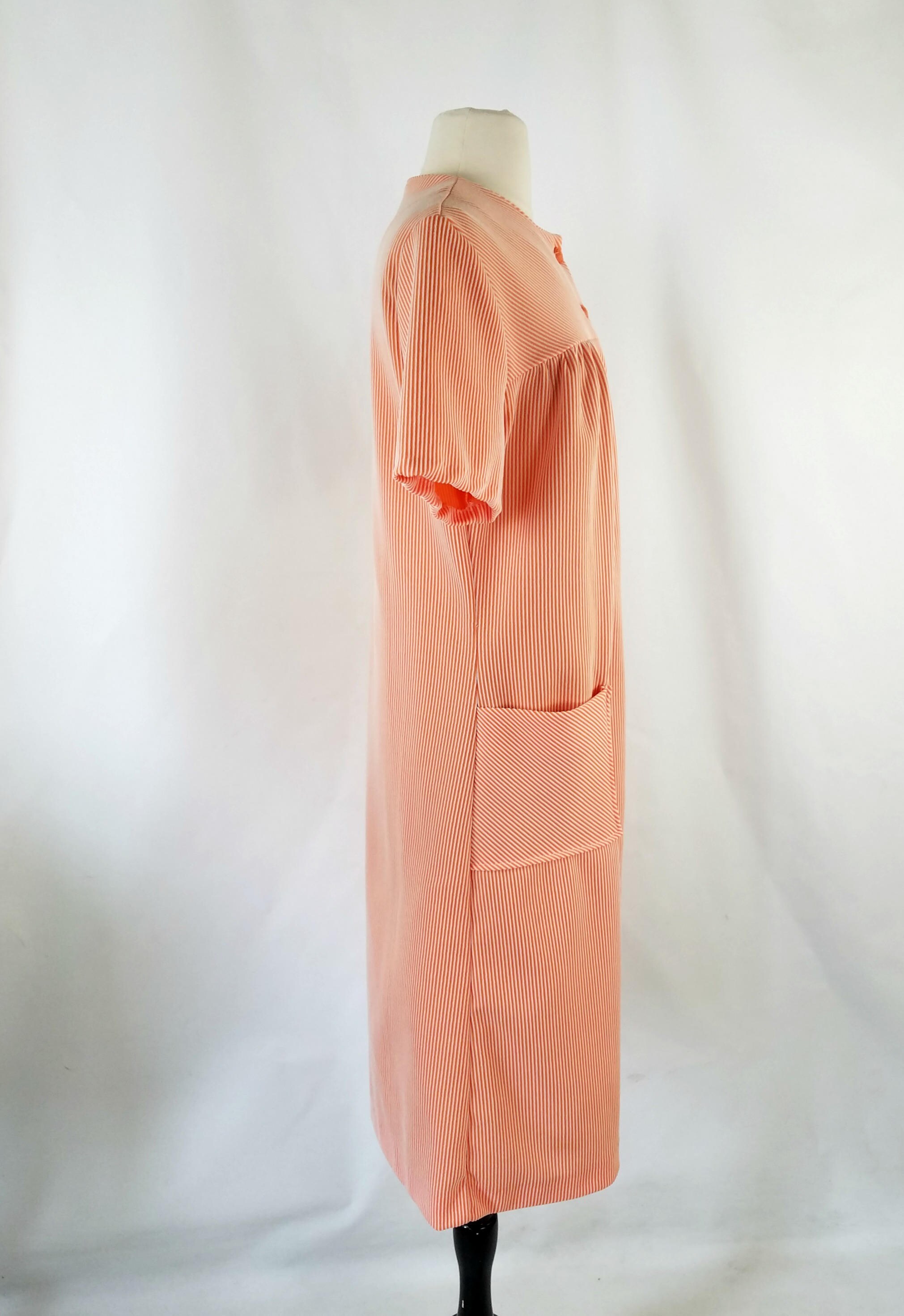 orange and white seersucker dress Orange and White Seersucker Dress