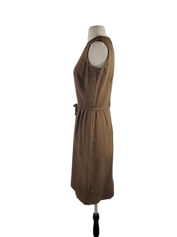 1960s Brown Sleeveless Sheath Dress by Alison Ayr… - image 4