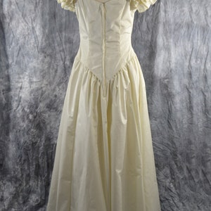 1980s NOS Creamy White Formal Gown by Escapades, Prom, Wedding Dress image 5