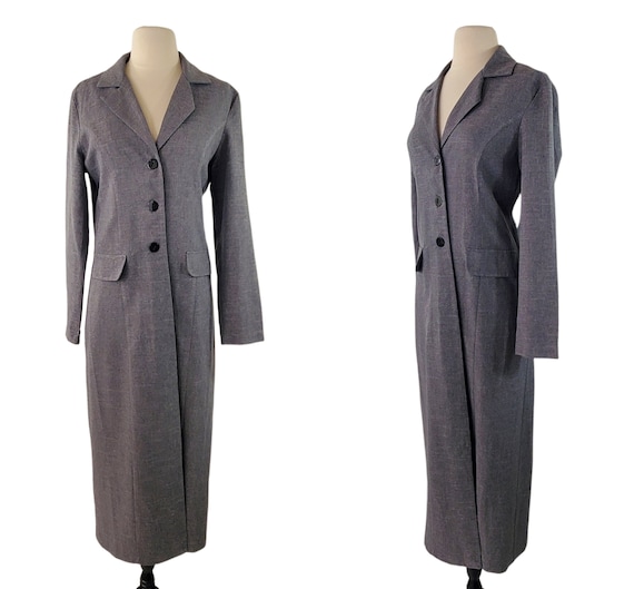 1980s Gray Summer Weight Trench Coat by City Triangles