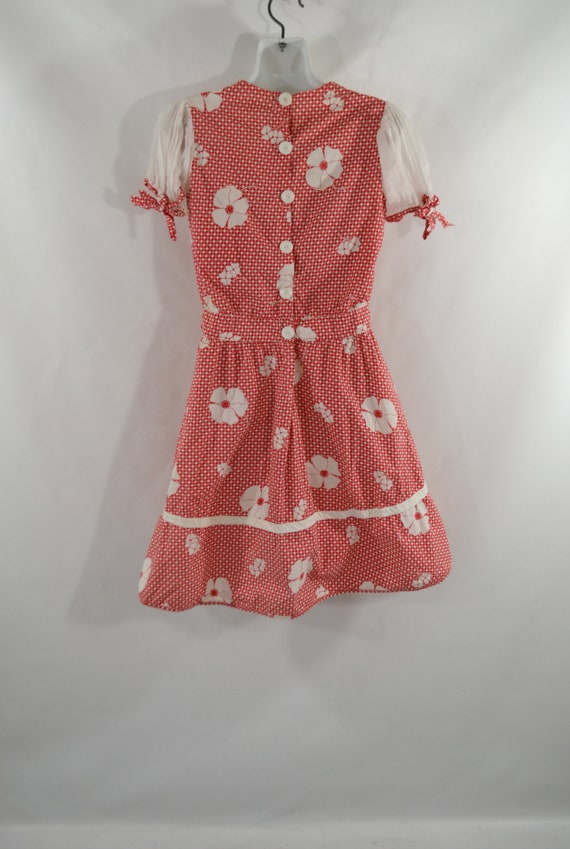 1950s/1960s Girls Red and White Gingham Matching … - image 4