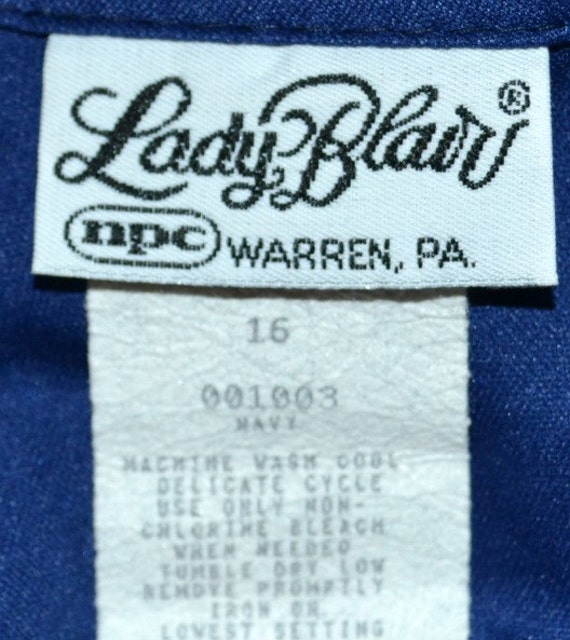 1970s Classic Blue House Blouson, Ribbed Collar/B… - image 7