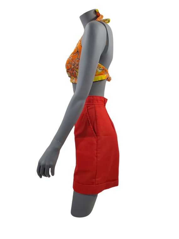 Tomato Red Terry Shorts main image 0