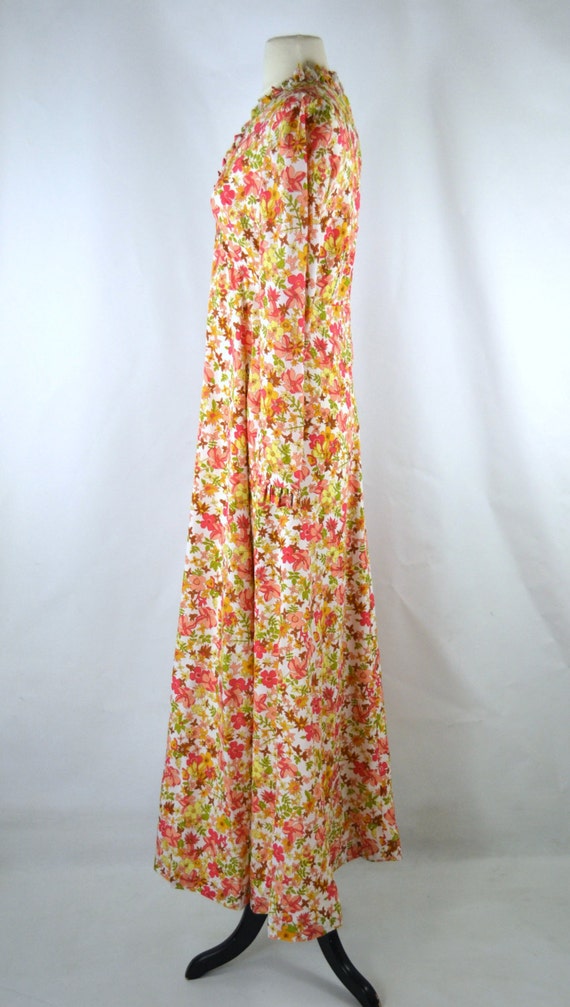 1970s Floral Print Maxi Dress, Long Sleeve Dress,… - image 4