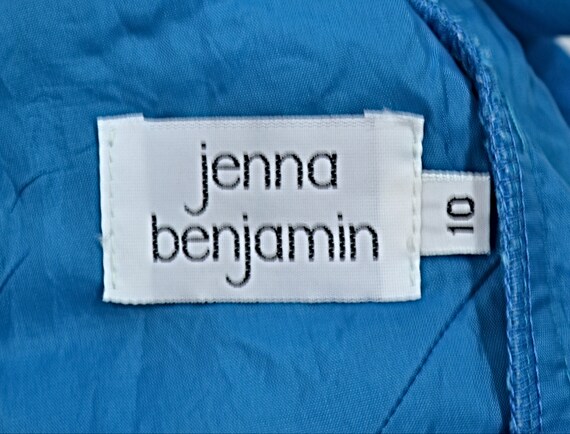 1980s Neon Blue Peplum Blazer by Jenna Benjamin - image 8