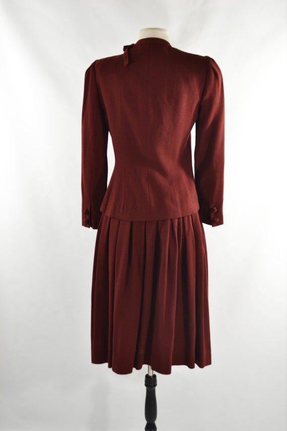1970s Brick Red Two Piece Wool Suit by Albert Nip… - image 5