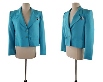 1960s Light Blue Suit Jacket/Blazer by Lilli Ann Petite
