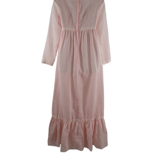 1970s Young Girls Pink Victorian Revival Dress by Vicky Vaugh Jrs image 4