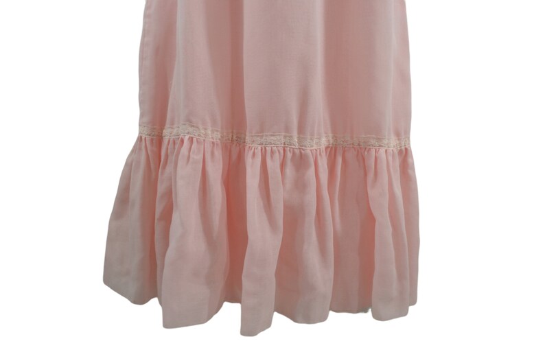 1970s Young Girls Pink Victorian Revival Dress by Vicky Vaugh Jrs image 8