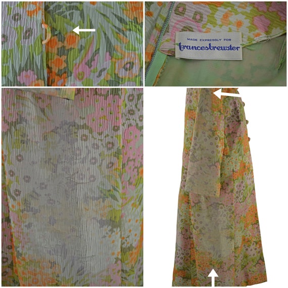 1960s Pastel Floral Dress and Jacket Set by Franc… - image 10