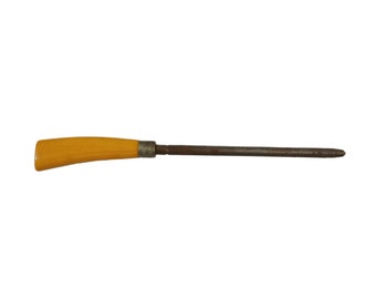 Vintage 1940s Bakelite Butterscotch Handle Knife Sharpener