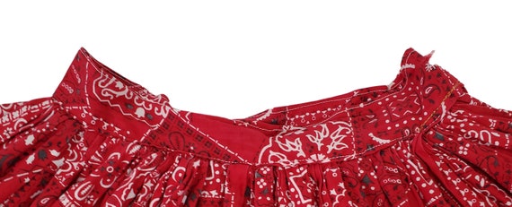 Vintage Girls Red Bandanna Skirt, Girls Size 6 - image 5