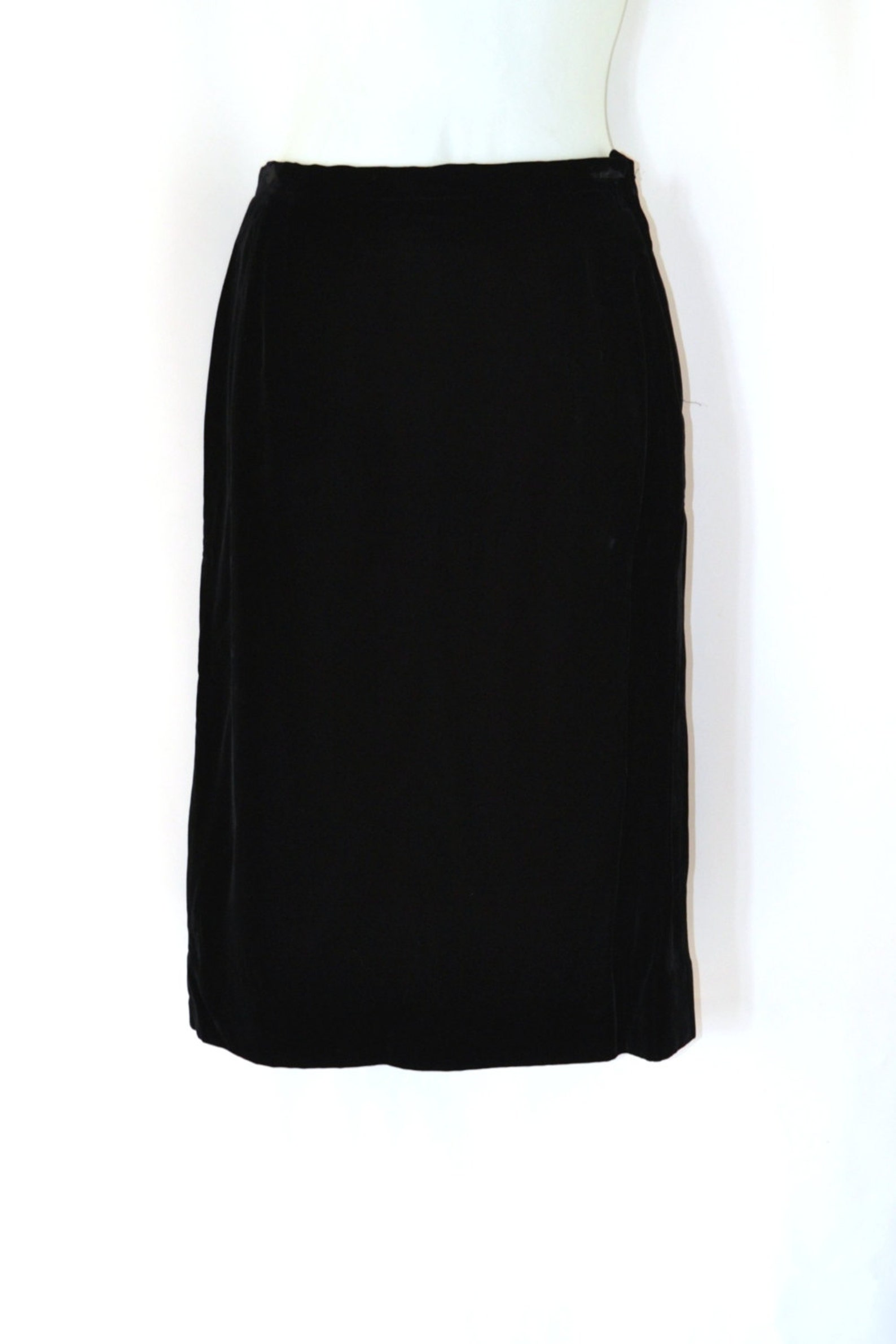 1950s Black Velvet Suit Caplet Jacket and Skirt by Johnnye Etsy