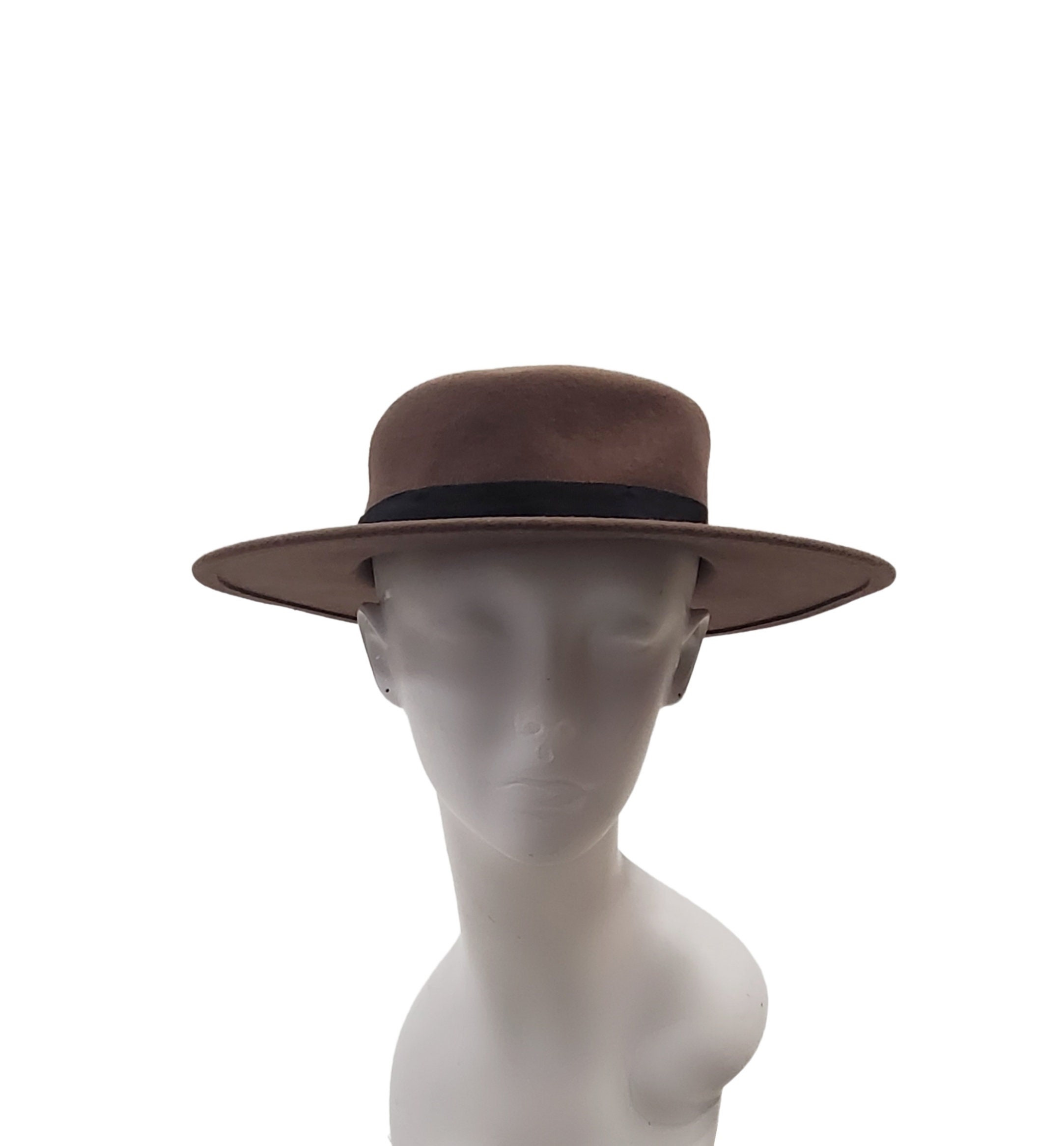 1960s Cocoa Brown Felted Wool Brimmed Hat by Geo. W. Bollman  display picture 1