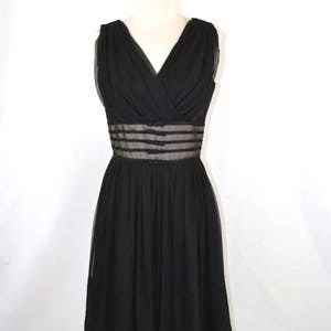 1950s/1960s Black Sleeveless Chiffon Dress by Carol Craig See - Etsy
