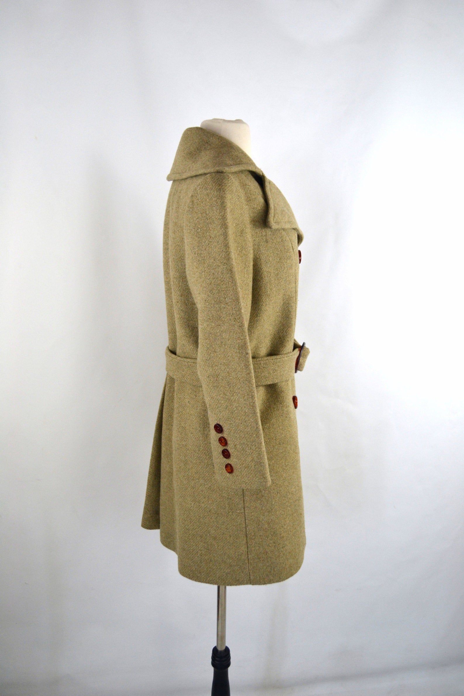 1960s Taupe Wool Winter Coat by Denmarks Heavy Winter Coat | Etsy