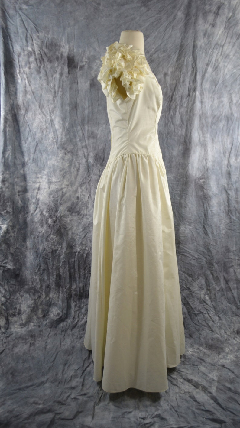 1980s NOS Creamy White Formal Gown by Escapades, Prom, Wedding Dress image 6