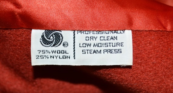 1970s Burnt Orange Double Breasted Wool Winter Co… - image 8