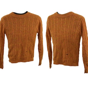 1950s/1960s Yellow and Orange Marbled Sweater by Sears Boyswear, Size 10/12