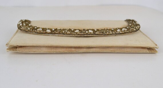 Vintage Ivory Envelope Clutch by Harilelas, Needs… - image 4