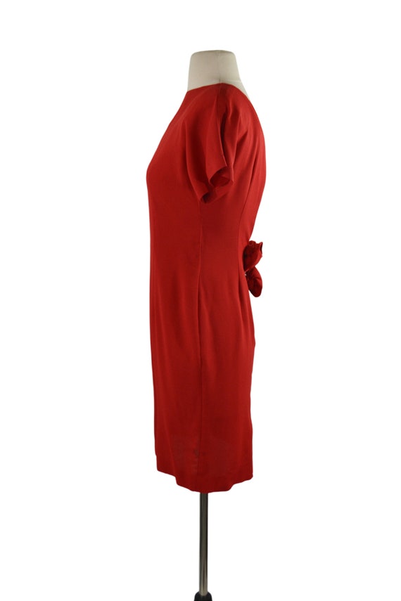 1990s Lipstick Red Sheath Dress by Late Edition L… - image 6