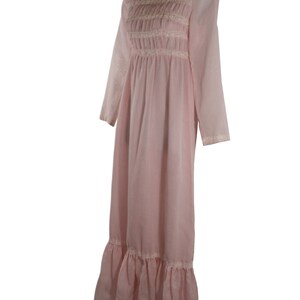 1970s Young Girls Pink Victorian Revival Dress by Vicky Vaugh Jrs image 5