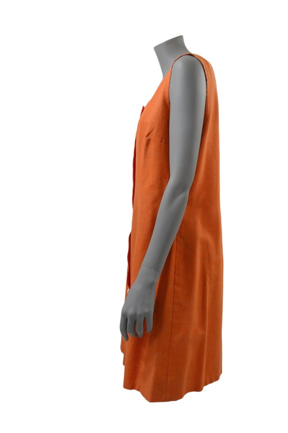 1960s/1970s Orange Sleeveless Romper/Sundress - image 6