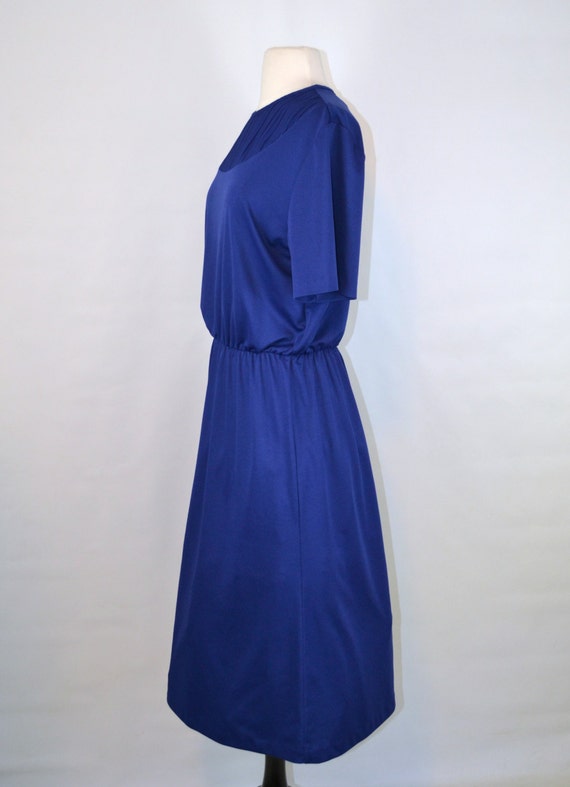 1970s Classic Blue House Blouson, Ribbed Collar/B… - image 4