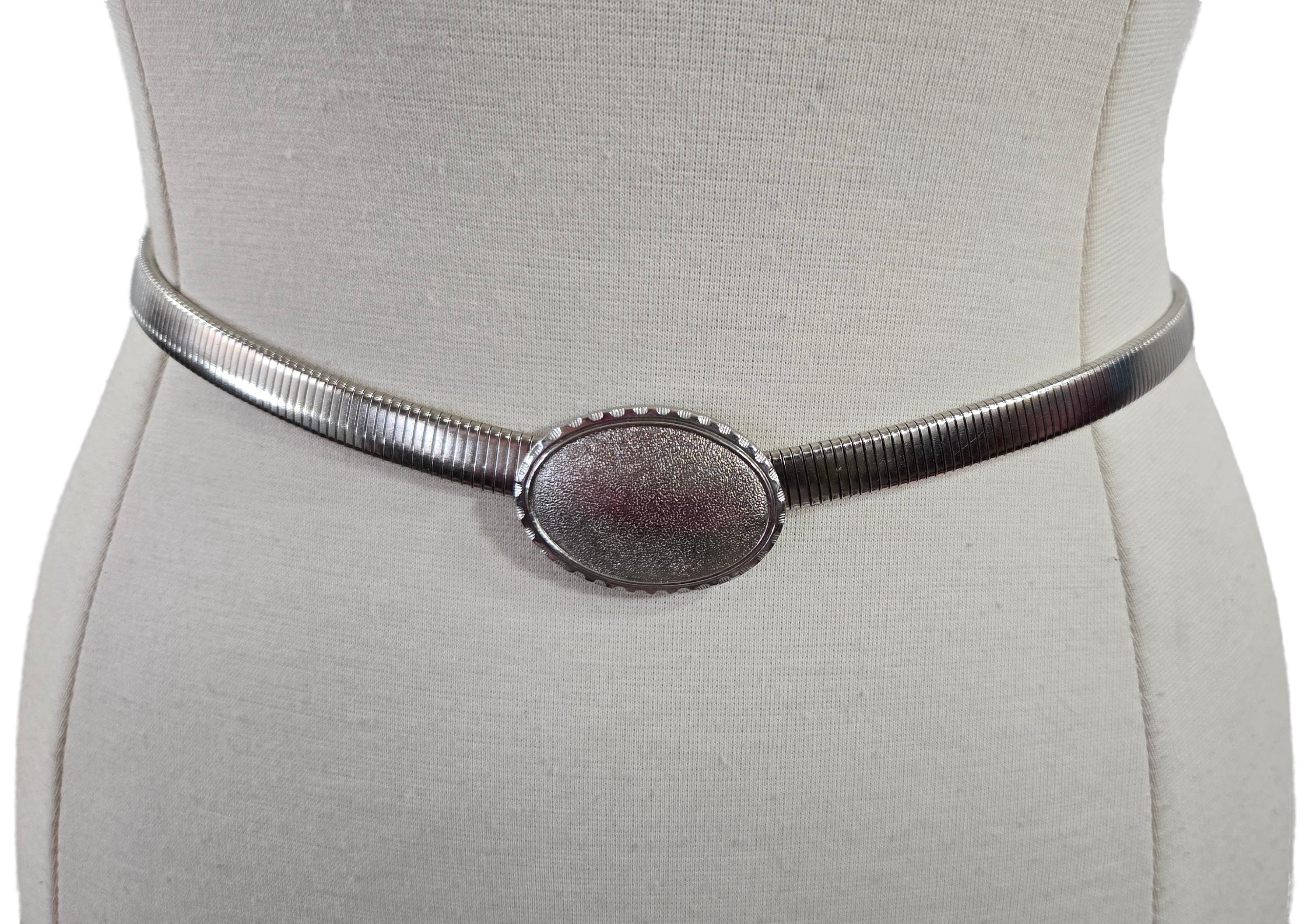 VINTAGE Silver Tone Leaf Slinky Snake Belt Elsa Peretti for Halston at Tiffany & Co. Sterling Silver  main image 4