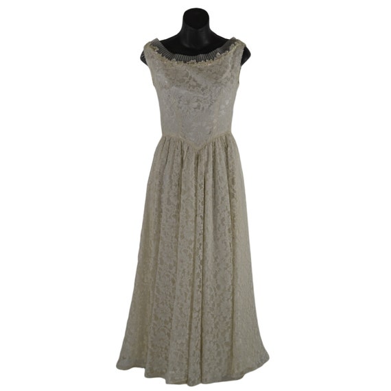 1950s Ivory Lace Overlay Wedding Dress, Needs TLC - Etsy