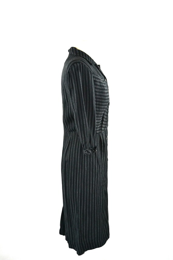 1950s/1960s Black and Gray Vertical Stripe Wiggle… - image 8