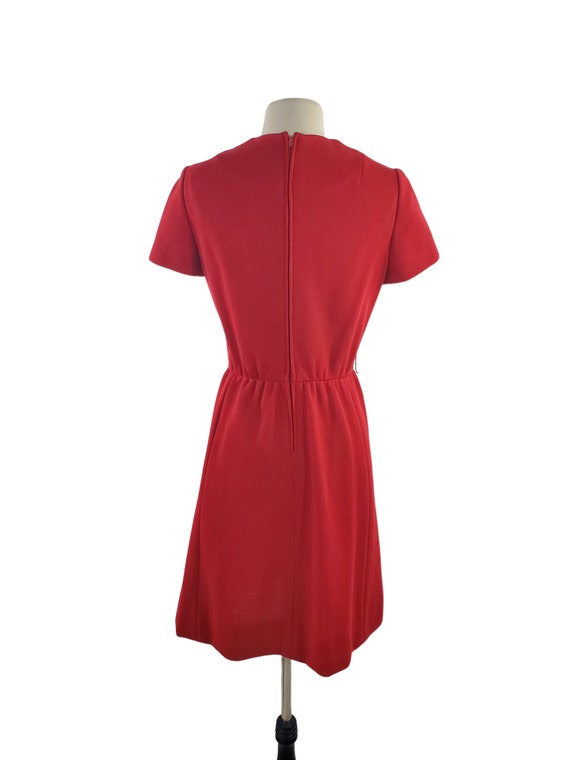 1960s/1970s Red Short Sleeve Day Dress by Joan Le… - image 5