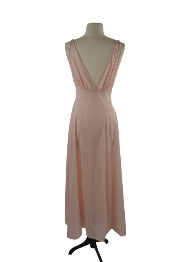 1950s Peach Sheer Biased Cut Negligee Lingerie by… - image 5