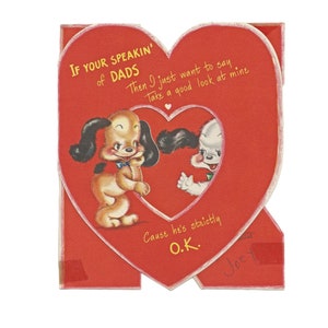 Vintage Valentine Greetings Dads estritamente OK. por Cartão Americano