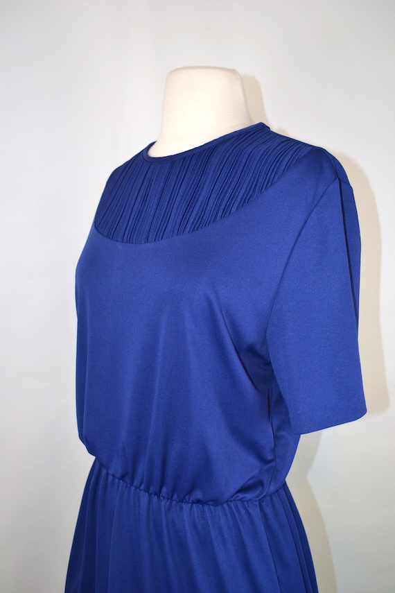 1970s Classic Blue House Blouson, Ribbed Collar/B… - image 3