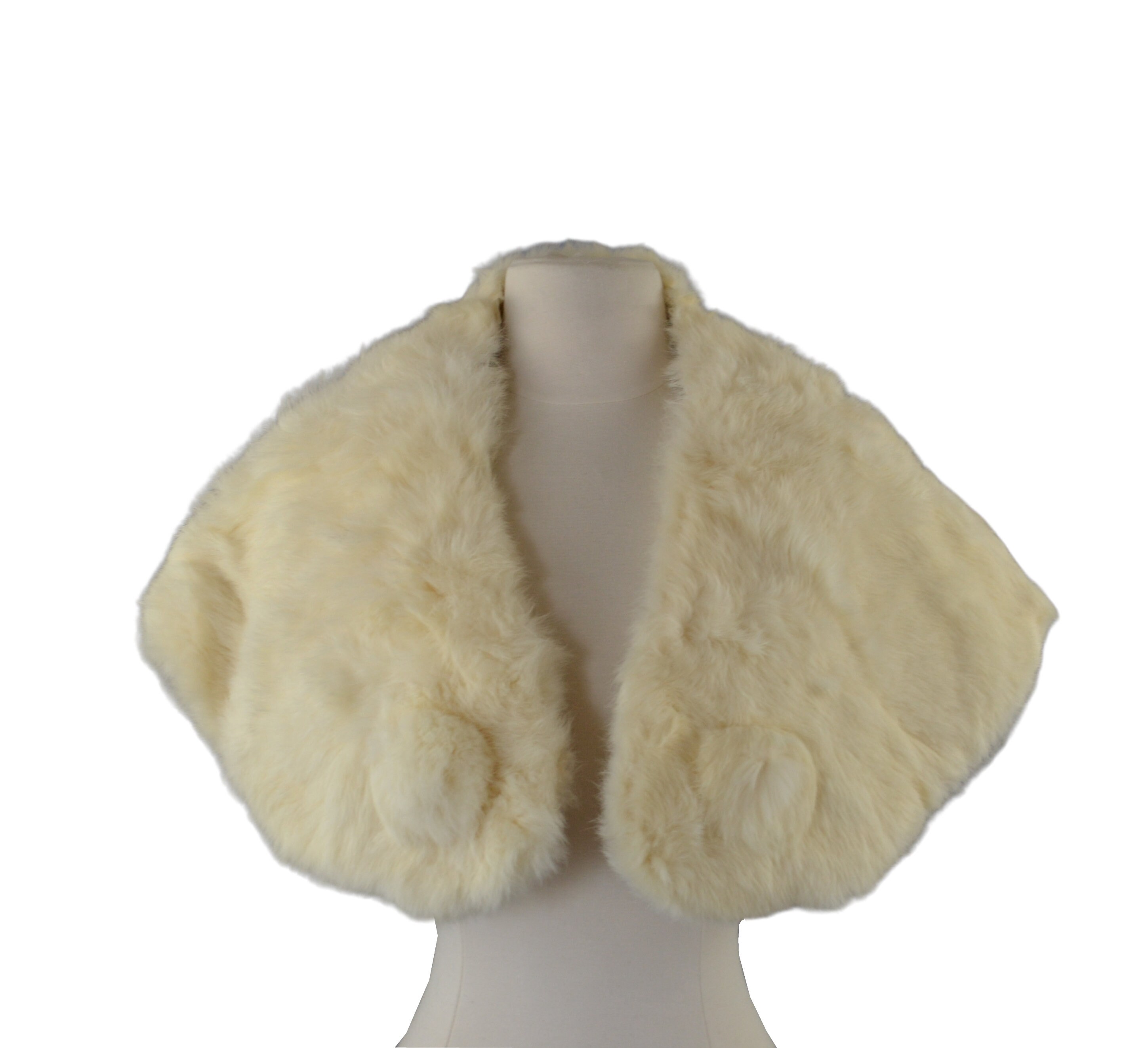 1950s Snow White Genuine Rabbit Fur Wrap/stole, Old 1950s Snow White Genuine Rabbit Fur Wrap/stole, Old