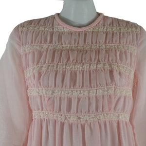 1970s Young Girls Pink Victorian Revival Dress by Vicky Vaugh Jrs image 6