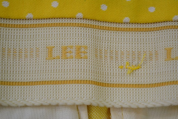 1970s Bright Yellow and White Polka Dot Knit Pant… - image 8