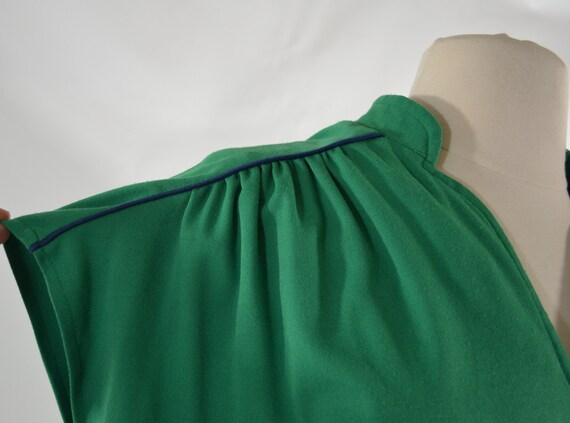 1960s/1970s Green and White Shirtwaist Style Day … - image 7