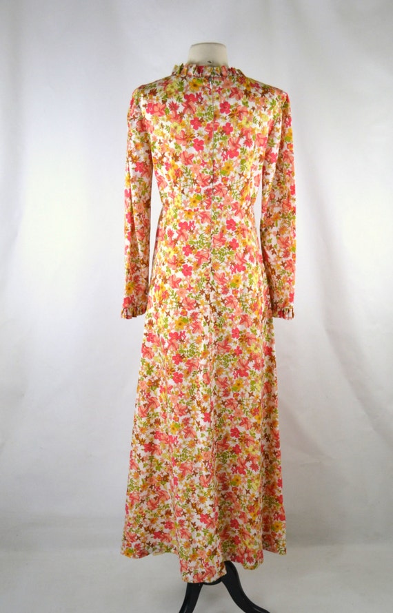 1970s Floral Print Maxi Dress, Long Sleeve Dress,… - image 5