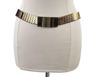 Vintage Gold Metal Stretch Scale Belt 1970 - Etsy display picture 2