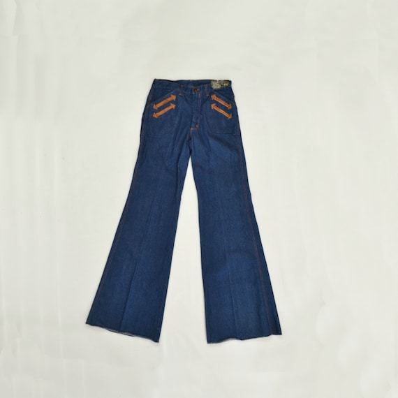 1970s NOS Wide Leg Blue Jeans by Wildfire Designed