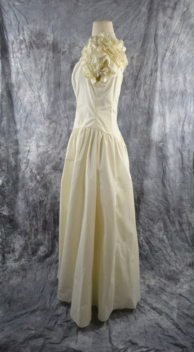 1980s NOS Creamy White Formal Gown by Escapades, Prom, Wedding Dress image 4