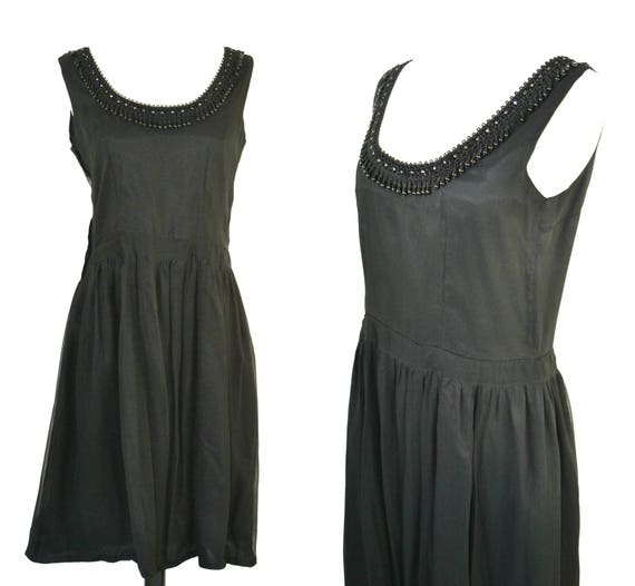 1960s/1970s Sleeveless Little Black Dress, Cockta… - image 1