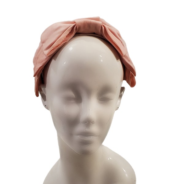 1950s/1960s Pink Bow Headband Fascinator Hat