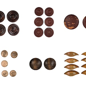 Vintage Wooden Drawer Knobs, Retro Cabinet Pulls, Various Designs