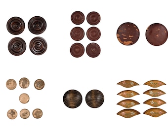 Vintage Wooden Drawer Knobs, Retro Cabinet Pulls, Various Designs