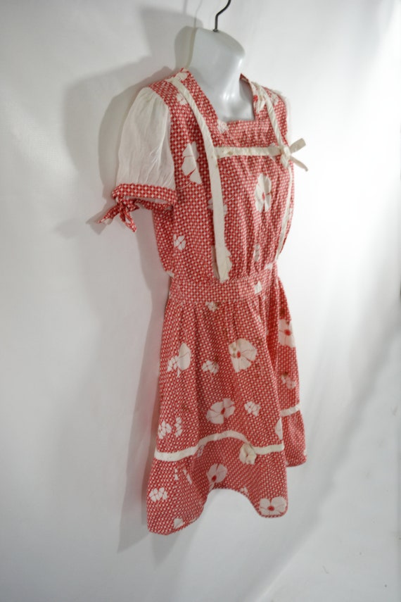 1950s/1960s Girls Red and White Gingham Matching … - image 3